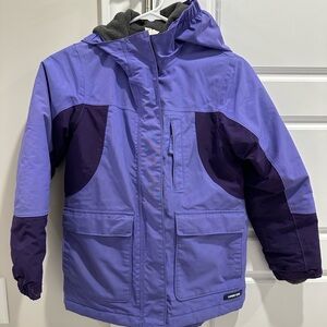 Lands End Squall Kids Purple Insulated Waterproof Winter Parka size 7-8 (small)